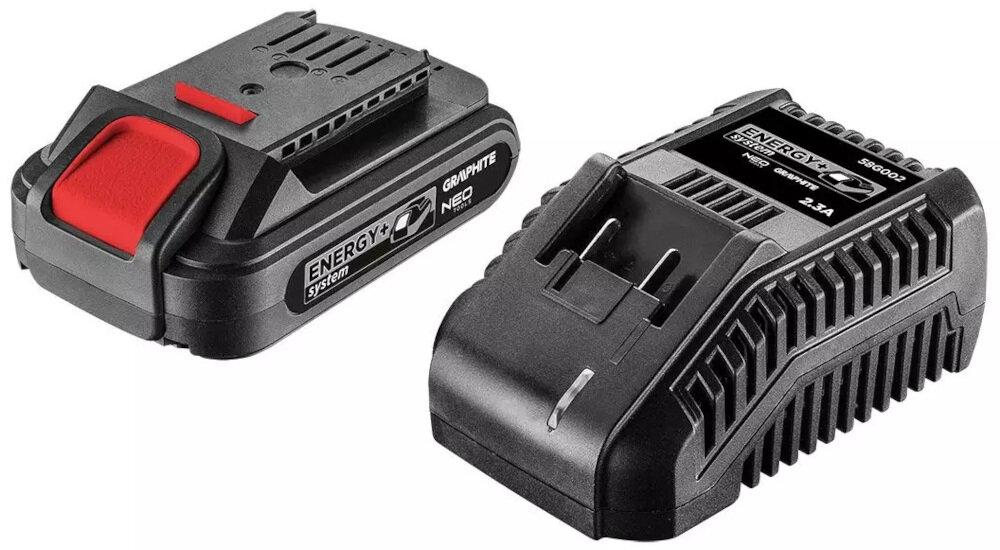 Akumulator GRAPHITE 58GE131 2Ah 18V + ładowarka zestaw akumulator ladowarka dokumentacja