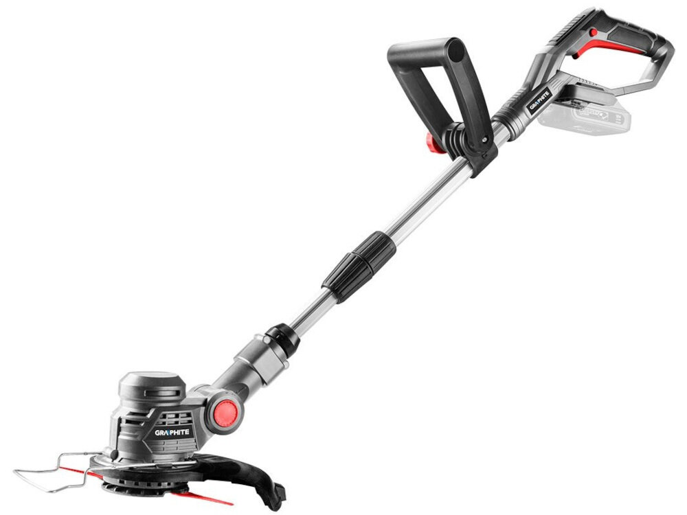 Podkaszarka akumulatorowa GRAPHITE 58G030 do pielegnacji trawnikow wydajna latwa w obsludze bezpieczne uzytkowanie mobilne narzedzie do precyzyjnego ciecia trawy