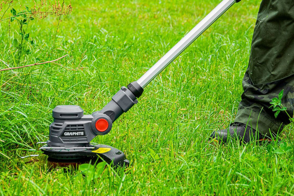 Podkaszarka akumulatorowa GRAPHITE 58G030 z wysokiej jakosci materialow zaawansowana technologia produkcji skuteczna satysfakcjonujaca praca dluga zywtonosc niezawodnosc wydajnosc