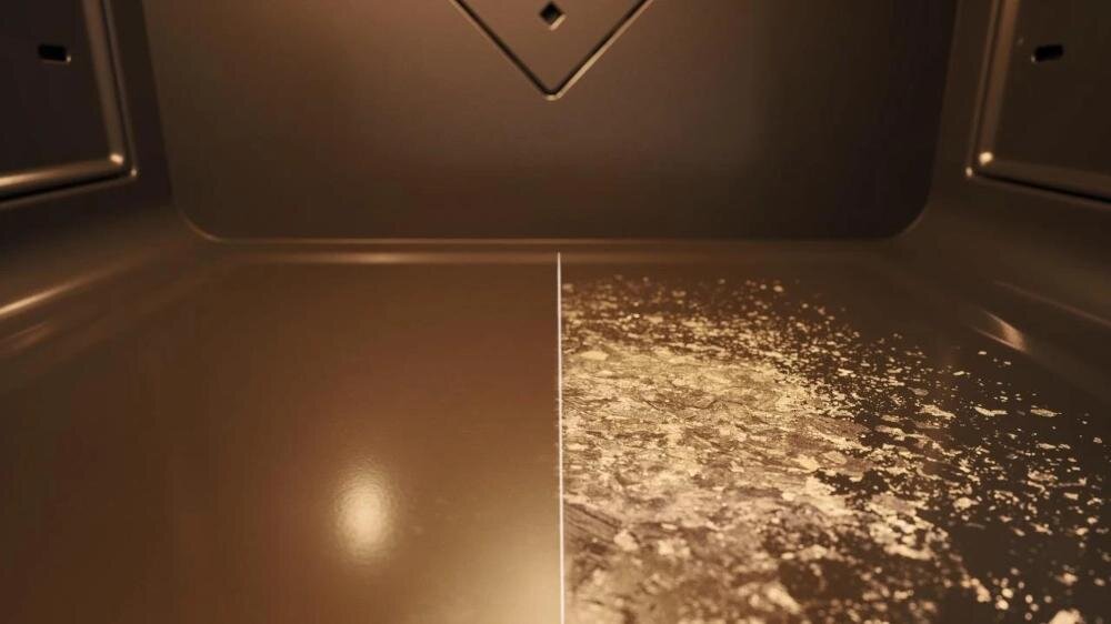 BRANDT BOP2438B wydajne higieniczne wygodne czyszczenie pyrolityczne piekarnik nagrzewanie popiół zakamarki ściereczka