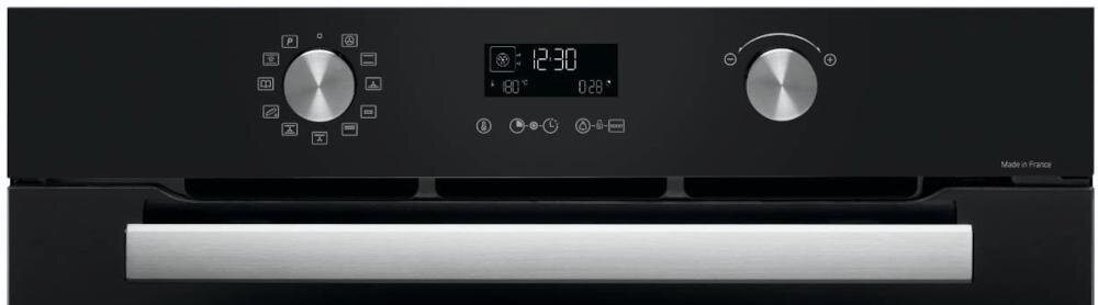 BRANDT BOP2438B piekarnik panel sterowanie elektroniczne mechaniczne led wyświetlacz kolor czerwony funkcja czas temperatura