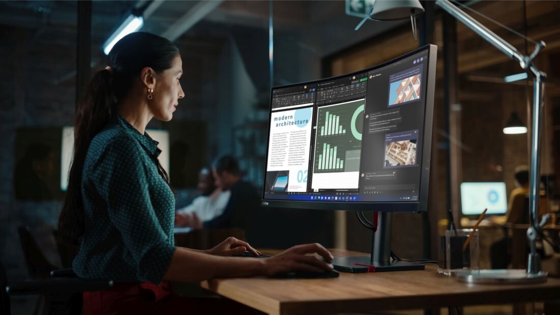 Monitor LENOVO ThinkVision T34w-30 - Natural Low Blue Light
