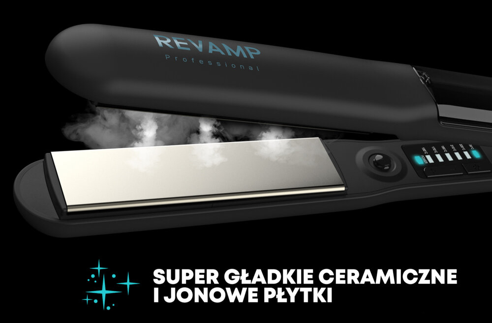 Prostownica REVAMP Progloss Steamcare ST-1600 system pielegnacji para technologia Steam Ionic