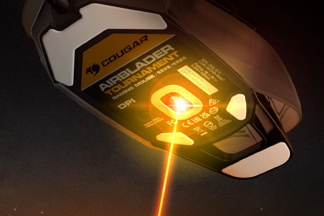 Mysz COUGAR AirBlader Tournament aplikacja szybkość precyzja gaming materiały wytrzymałość