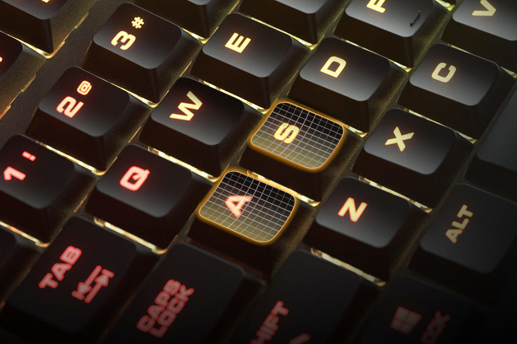 Klawiatura COUGAR Luxlim gracze zwinność precyzja zręczność szybkość aluminium efekty profil