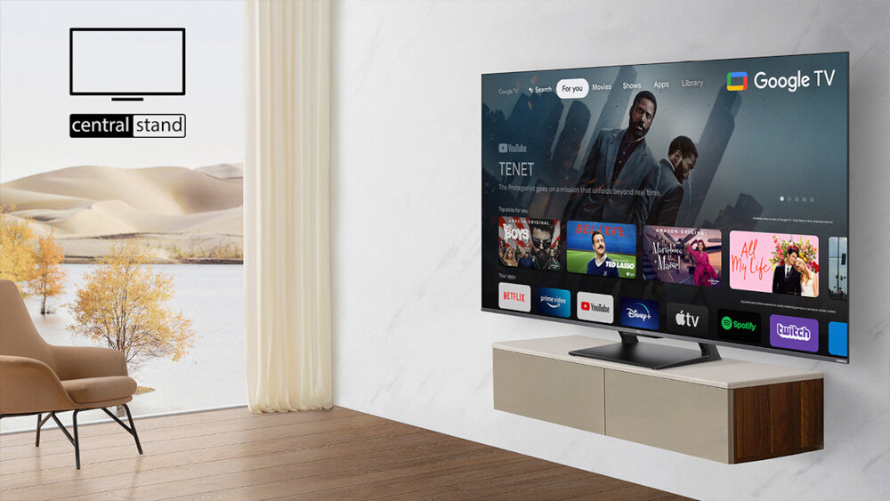 Telewizor TCL C845 - podstawa