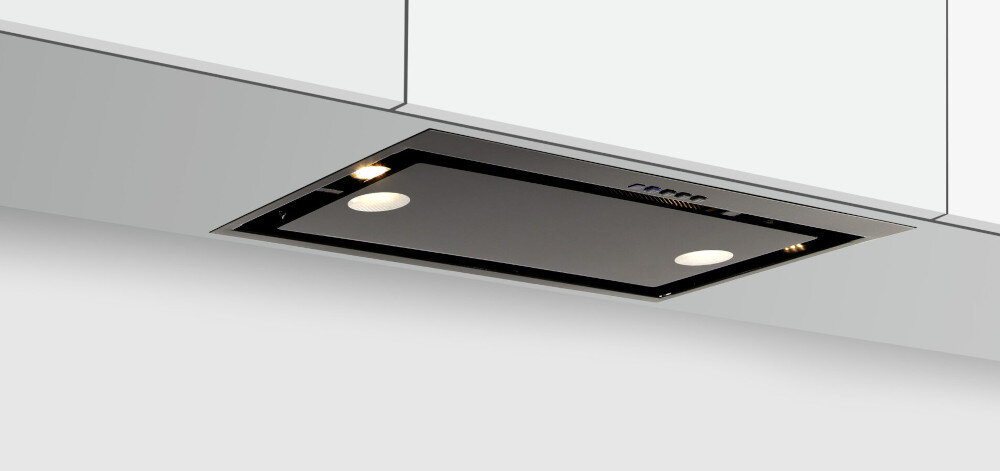 Okap AKPO WK-10 Neva Glass 60 filtr aluminiowy wyciąg pochłaniacz sterowanie elektroniczne Instalacja podszafkowa zabudowa wkład Oświetlenie LED filtr aluminiowy 60 db