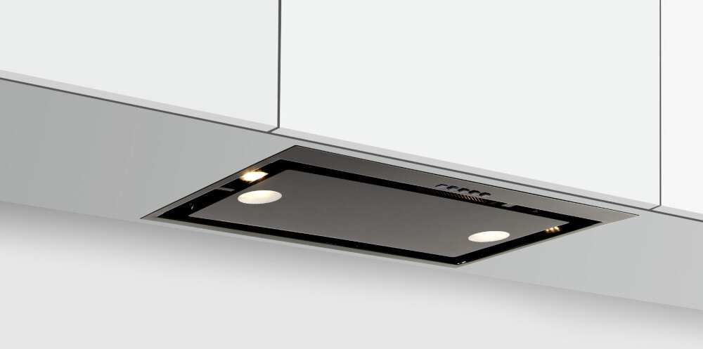 Okap AKPO WK-10 Neva Glass 60 filtr aluminiowy wyciąg pochłaniacz sterowanie elektroniczne Instalacja podszafkowa zabudowa wkład Oświetlenie LED filtr aluminiowy 60 db