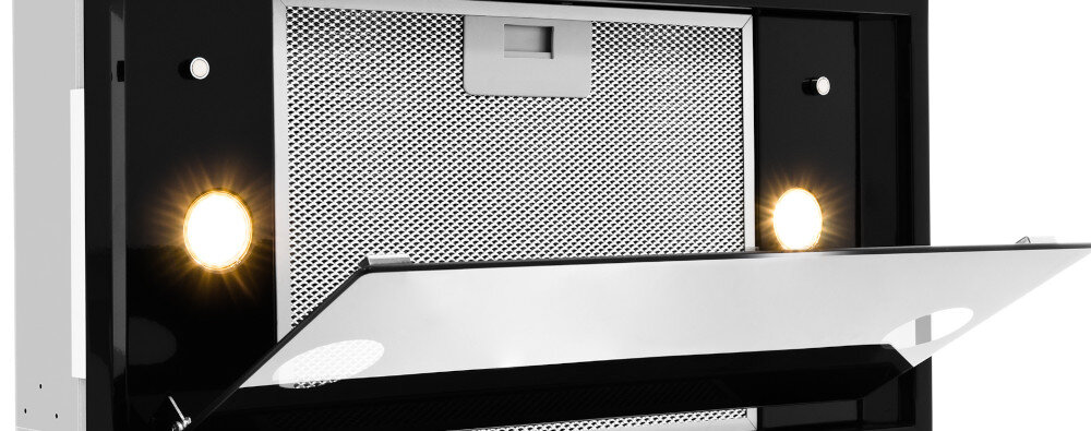 Okap AKPO WK-10 Neva Glass 60 Oświetlenie LED widoczność energooszczędne żarówki światło