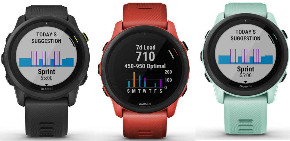 SMARTWATCH GARMIN FORERUNNER 745 ekran bateria czujniki zdrowie sport pasek ładowanie pojemność rozdzielczość łączność sterowanie krew puls rozmowy smartfon aplikacja