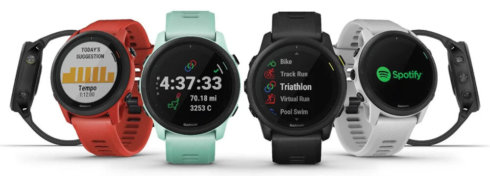 SMARTWATCH GARMIN FORERUNNER 745 ekran bateria czujniki zdrowie sport pasek ładowanie pojemność rozdzielczość łączność sterowanie krew puls rozmowy smartfon aplikacja 
