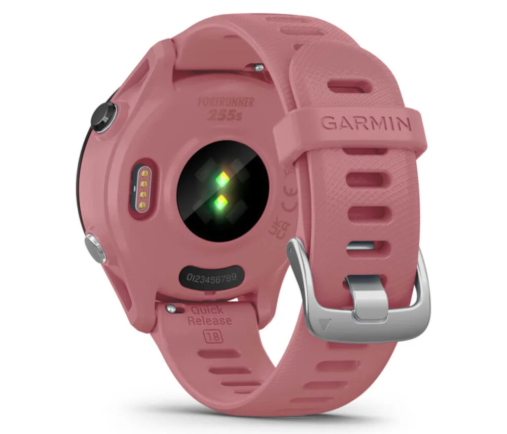 SMARTWATCH GARMIN FORERUNNER 255S ekran bateria czujniki zdrowie sport pasek ładowanie pojemność rozdzielczość łączność sterowanie krew puls rozmowy smartfon aplikacja