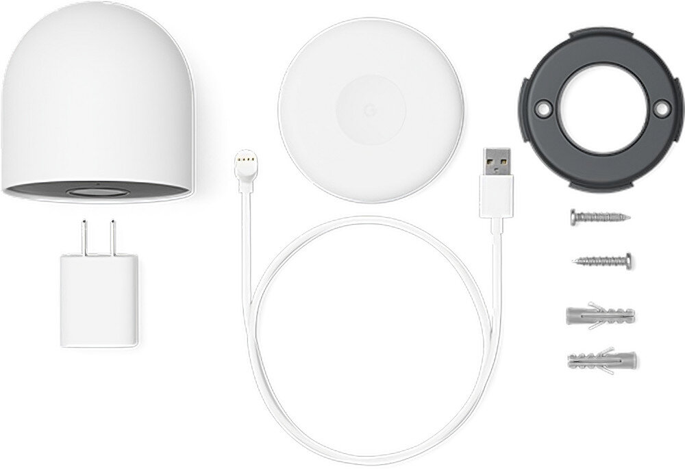Kamera GOOGLE Nest Cam Battery Pro Snow opakowanie zestaw zawartość