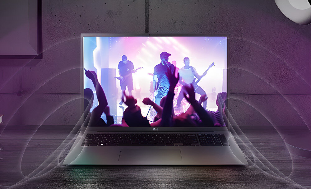 Laptop LG Gram 2023 16Z90R-G.AA55Y dźwięk głośniki grafika karta mikrofony jakoś rozmowy