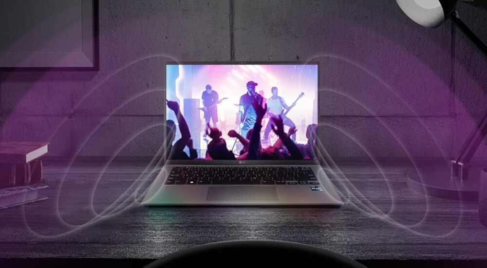 Laptop LG Gram 2023 15Z90R-G.AA56Y głośniki dźwięk moc stereo