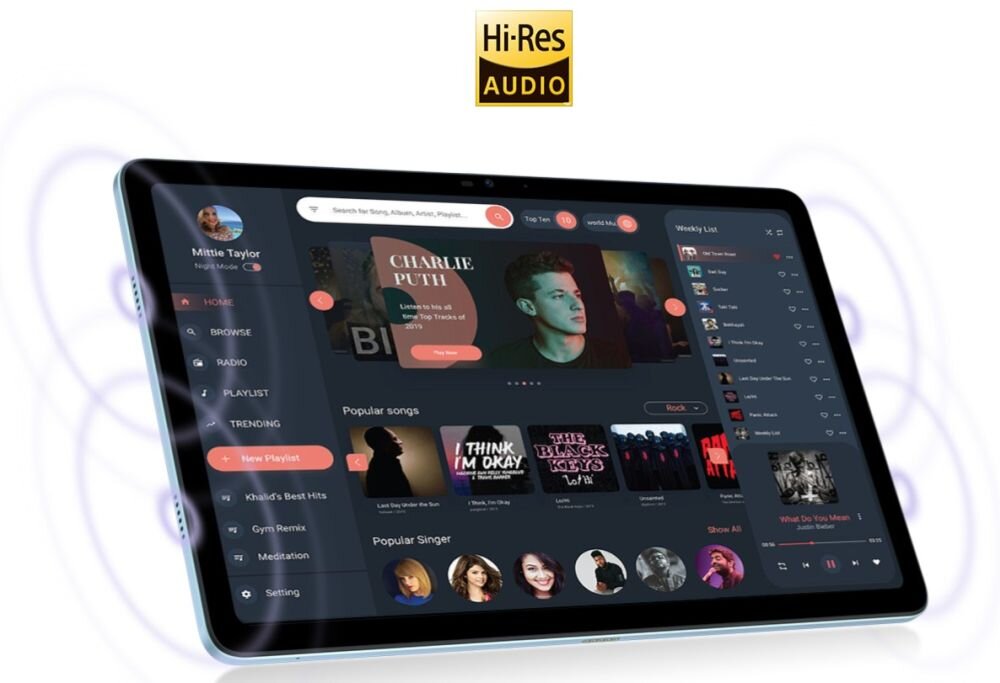 Tablet DOOGEE T20 ekran bateria aparat procesor ram pamięć pojemność rozdzielczość zdjęcia filmy opis dane cechy blokady system łączność wifi bluetooth obudowa szkło odporność porty muzyka transfer sieć przekątna matryca waga czujniki oled amoled ips