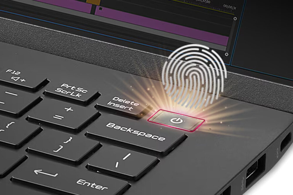 Laptop LG Gram 2023 14ZB90R-G.AA55Y czytnik linii papilarnych zabezpieczenie bezpieczeństwo