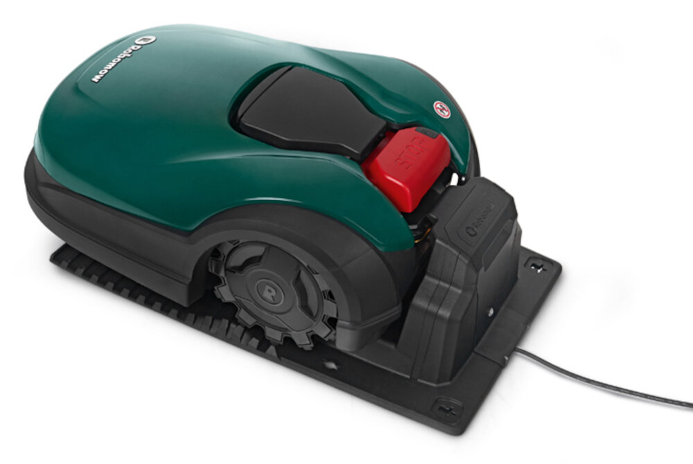 Robot koszący ROBOMOW RK2000 22AKHAFB619 sterowanie Bluetooth stacja dokująca czas ładowania około 60-120 minut czas pracy około 80-90 minut