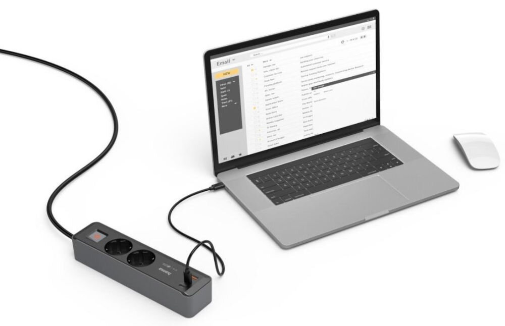zdjęcie LISTWY ZASILAJĄCEJ 2GN SCHUKO, 1,4M, 2xUSB C/A, PD 65W