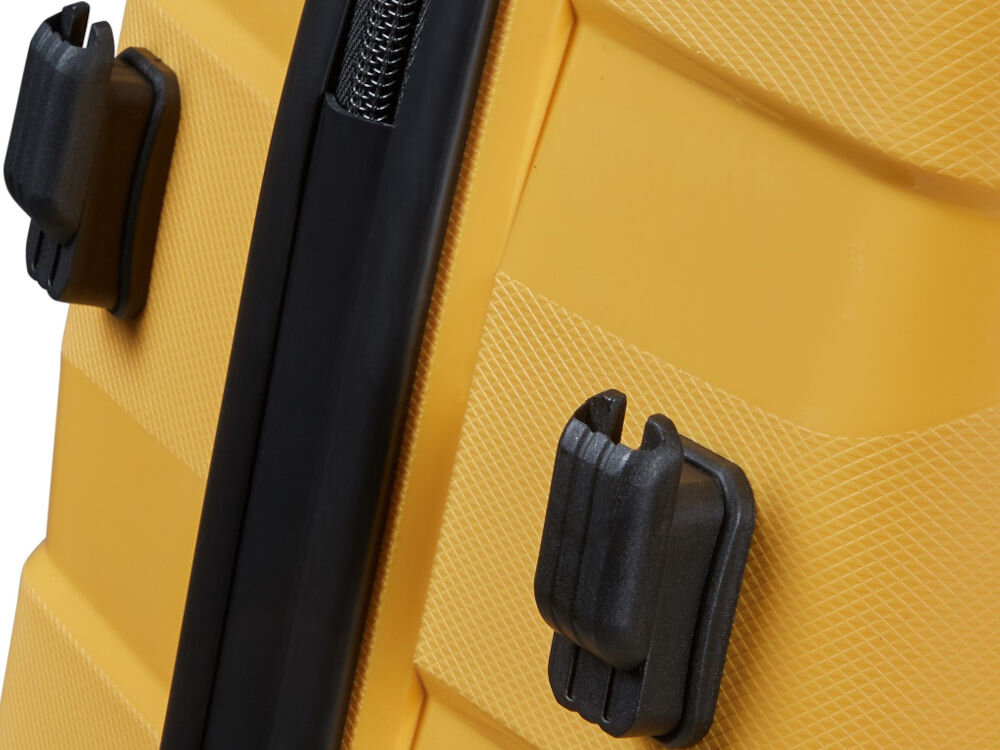 Walizka AMERICAN TOURISTER Air Move 66 cm Żółty podwójne kółka 360 stopni uchwyty wieszaki