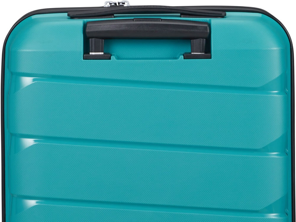 Walizka AMERICAN TOURISTER Air Move 55 cm turkusowy podwójne kółka 360 stopni uchwyty wieszaki