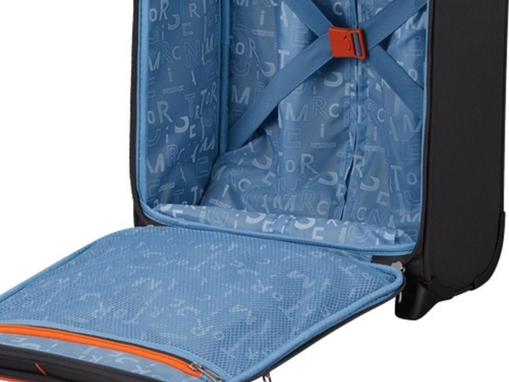 Walizka AMERICAN TOURISTER Sea Seeker 45 cm taśmy krzyżowe kieszeń na zamek