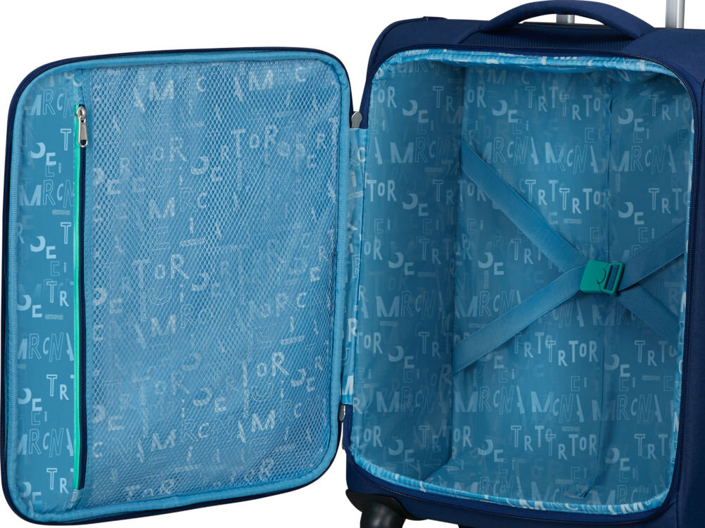 Walizka AMERICAN TOURISTER Sea Seeker 45 cm taśmy krzyżowe kieszeń na zamek