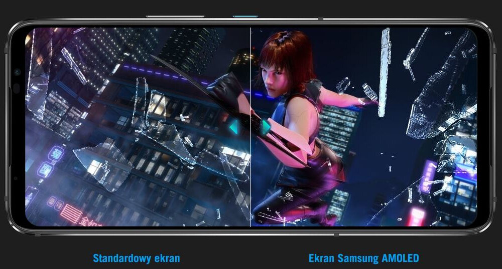 Smartfon asus rog phone 7 przyciski gaming chłodzenie komory efekty szczegóły dźwięk przyciski sieć stabilność bateria aparat styl odporność
