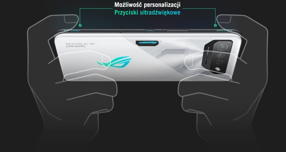 Smartfon asus rog phone 7 przyciski gaming chłodzenie komory efekty szczegóły dźwięk przyciski sieć stabilność bateria aparat styl odporność