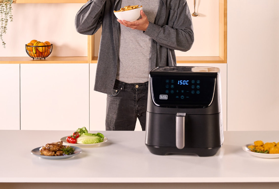 Frytkownica beztluszczowa BLACK&DECKER BXAF5500E Czarny Air Fryer termostat 7 - 8 porcji
