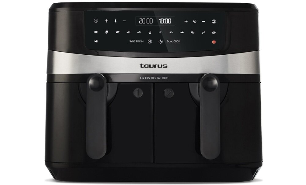 Frytkownica beztłuszczowa TAURUS AF2600D Czarny pieczenie, podgrzewanie, do różnych dań, większa wygoda