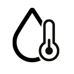 Symbol kropli oraz termometr