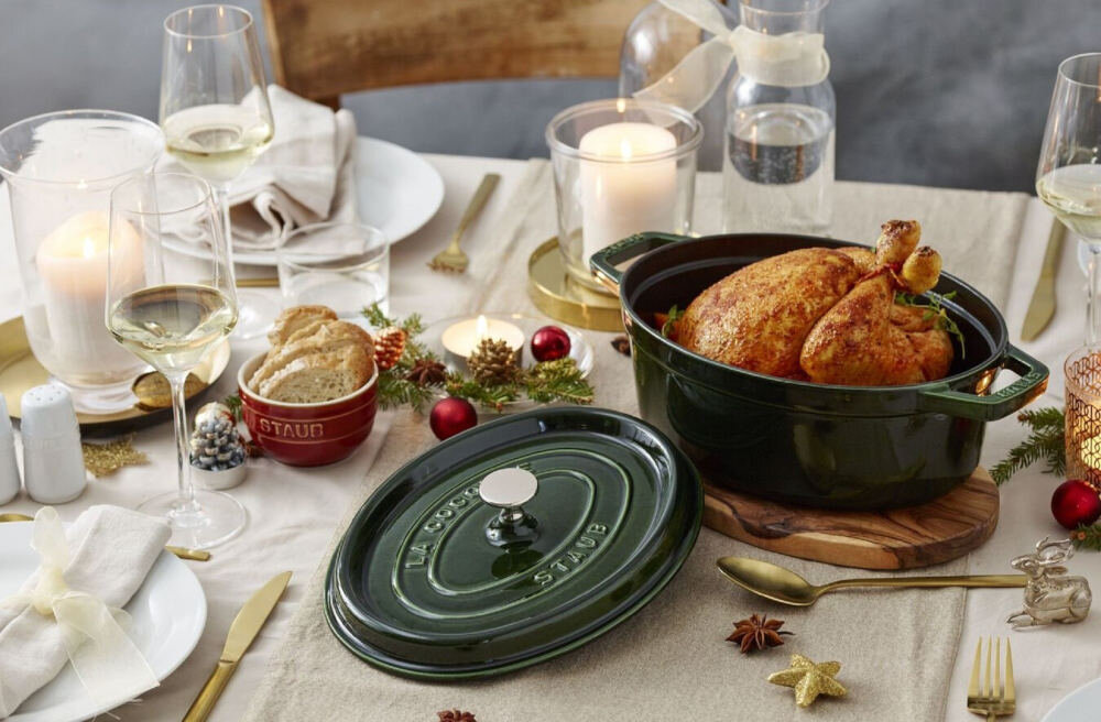 Garnek STAUB La Cocotte 31 cm Zielony duza pojemnosc 5,5 l srednica 31 cm
