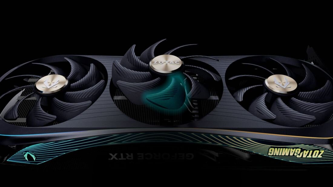 Karta graficzna ZOTAC Gaming GeForce RTX 4070 AMP Airo 12GB - zakrzywione łopatki