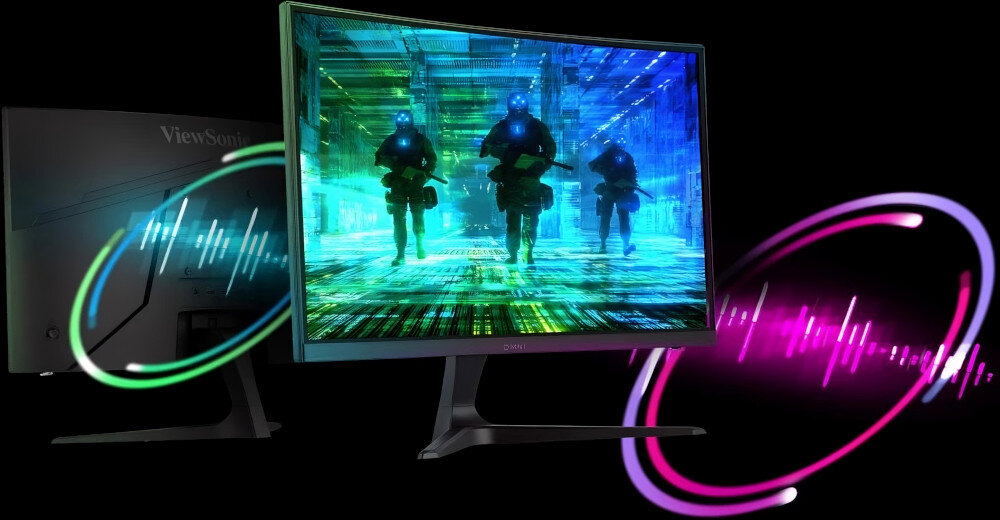Monitor VIEWSONIC VX2418C (VS19012) dźwięk głośniki moc stereo