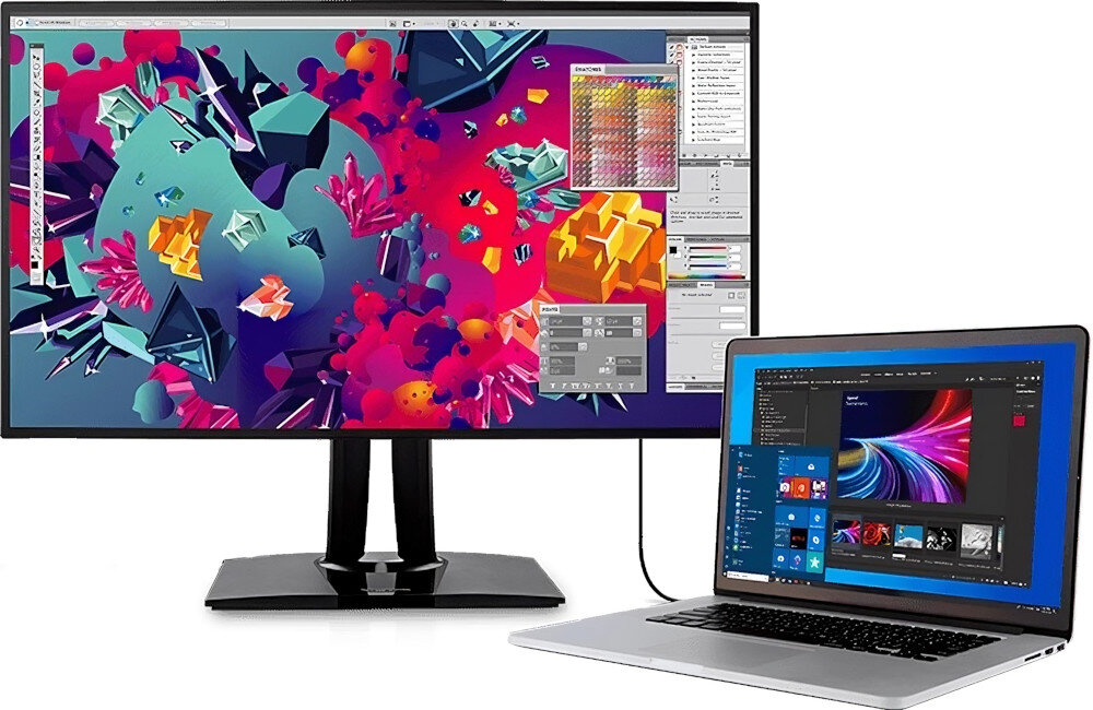 Monitor VIEWSONIC VP2468A (VS16475) USB-C zasilanie połączeni internet