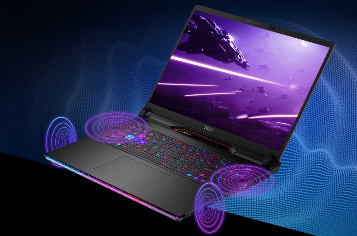 Laptop MSI Raider GE78HX 13VI-246PL  audio dźwięk głośniki