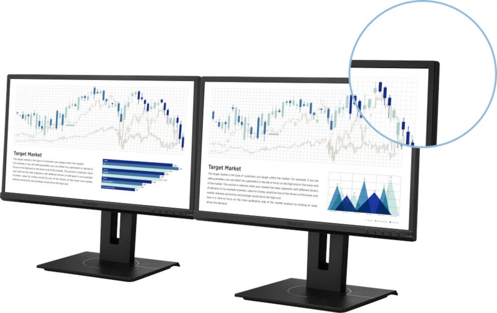 Monitor VIEWSONIC VG2240 ramka grubość wygląd obudowa