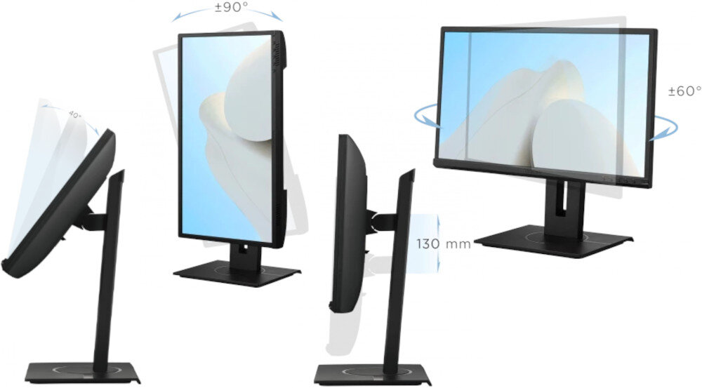 Monitor VIEWSONIC VG2240 podstawa regulacja położenie nachylenie wysokość obrót pivot