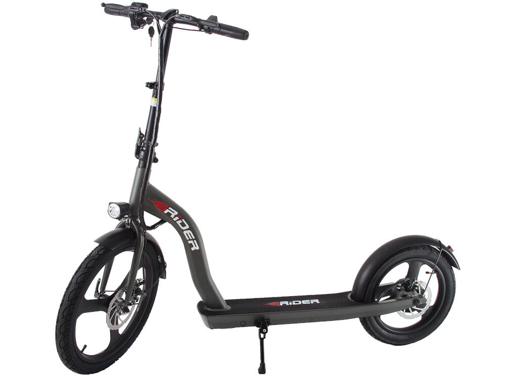Hulajnoga elektryczna RIDER Monster Turbo Grafitowy bateria pojemnosc 19,2 Ah dystans do 60 km czas ladowania okolo 9-10 godziny