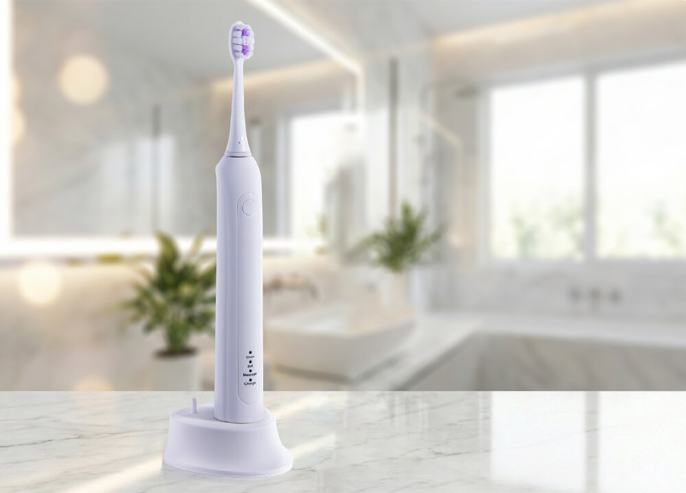 Szczoteczka soniczna SEYSSO Carbon Basic bialy 3 tryby mycia zebow Clean Soft Massage 82 000 ruchow sonicznych na minute