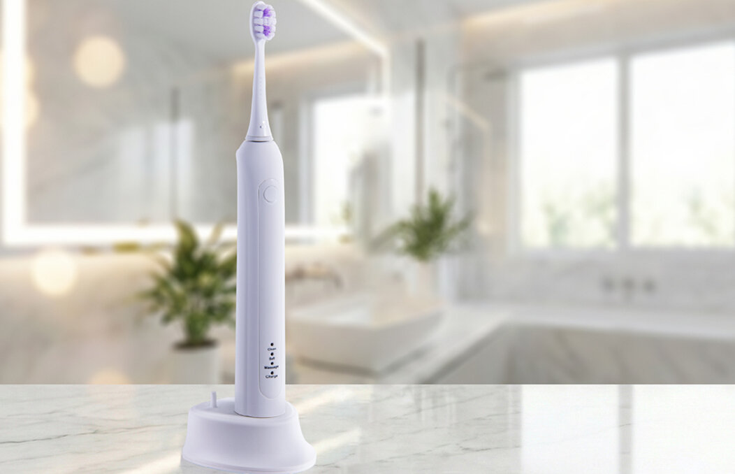 Szczoteczka soniczna SEYSSO Carbon Basic Biała zdjęcie lifestyle Technologia soniczna