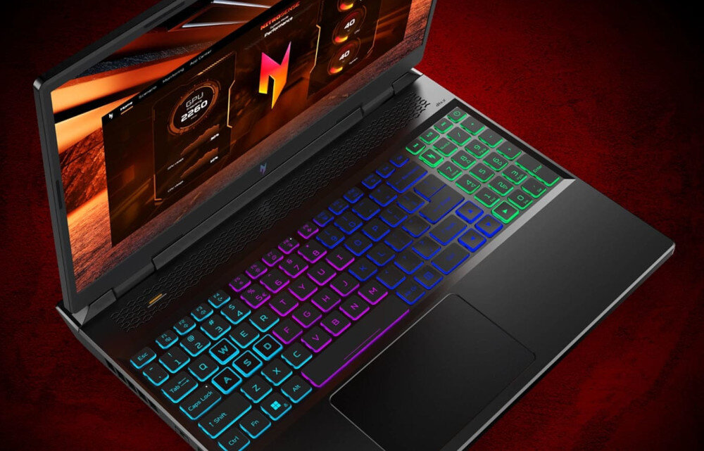Laptop ACER Nitro AN17-41-R3HV obudowa wygląd podświetlenie RGB klawiatura
