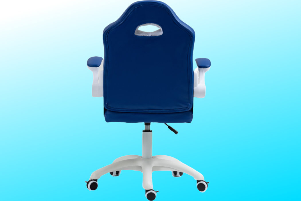 Fotel COBRA Junior Pro Niebiesko-Biały dziecko wygoda zabawa komfort nauka wytrzymałość regulacja