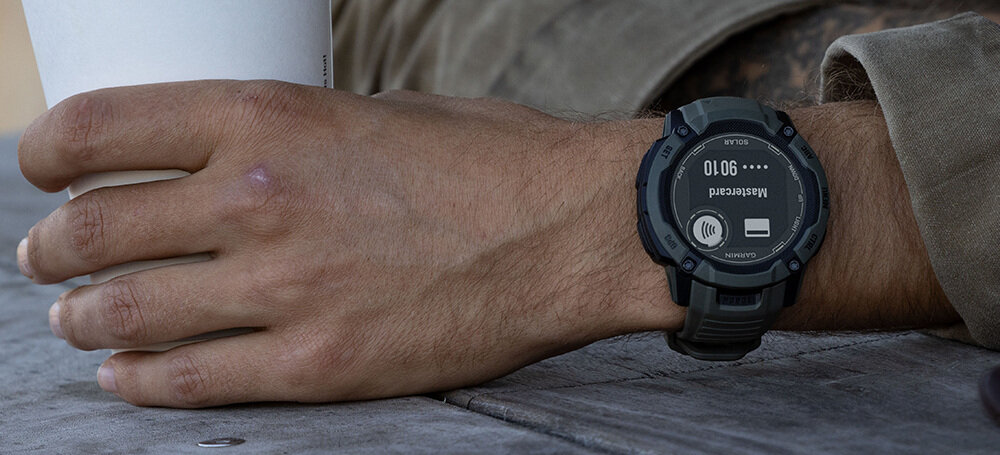 Zegarek sportowy GARMIN <span>Instinct 2X Solar</span> ekran bateria czujniki zdrowie sport pasek ładowanie pojemność rozdzielczość łączność sterowanie krew puls rozmowy smartfon aplikacja