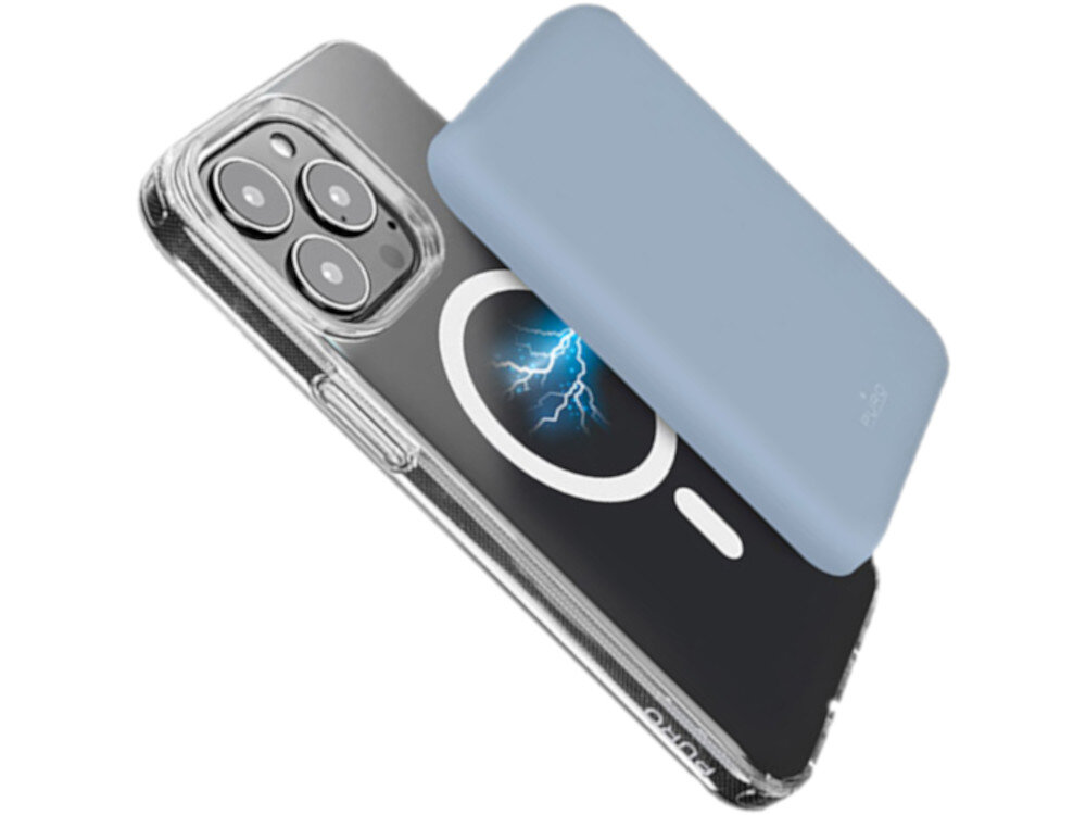 Powerbank PURO Slim PowerMag MagSafe 4000 mAh Niebieski pojemność żywotność parametry ładowanie