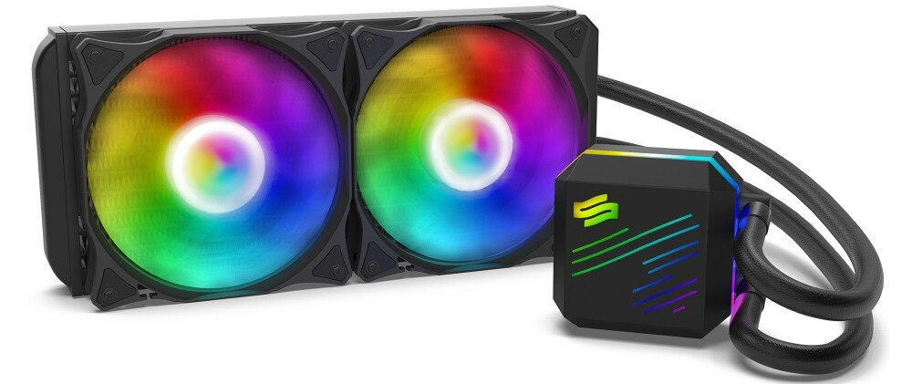 Chłodzenie wodne SILENTIUM PC Navis Evo ARGB 240 wyglad front kolor