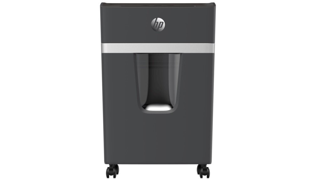 Niszczarka HP Pro Shredder 15CC wymiary Funkcja cofania Karty kredytowe papier spinacze zszywki pojemny kosz wyposażenie