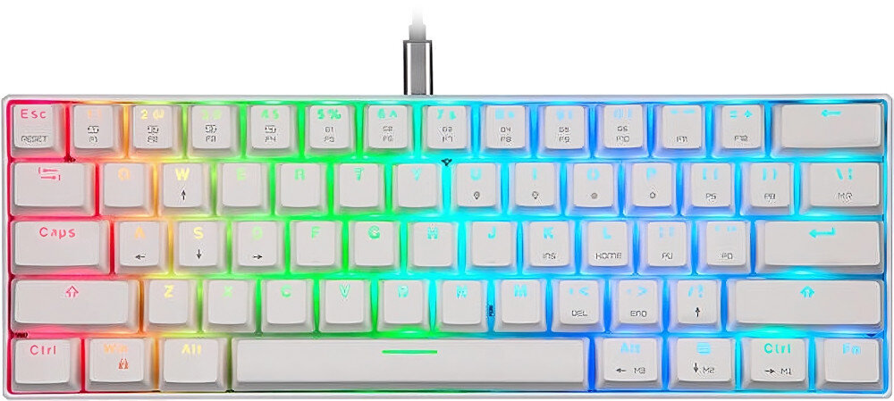Klawiatura MOTOSPEED CK61 RGB podświetlenie efekty podłączenie złącze
