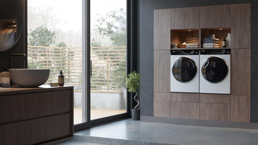 HAIER HD90-A3Q979U1-S suszarka pompa ciepło wnętrze bęben energia pielęgnacja odzież